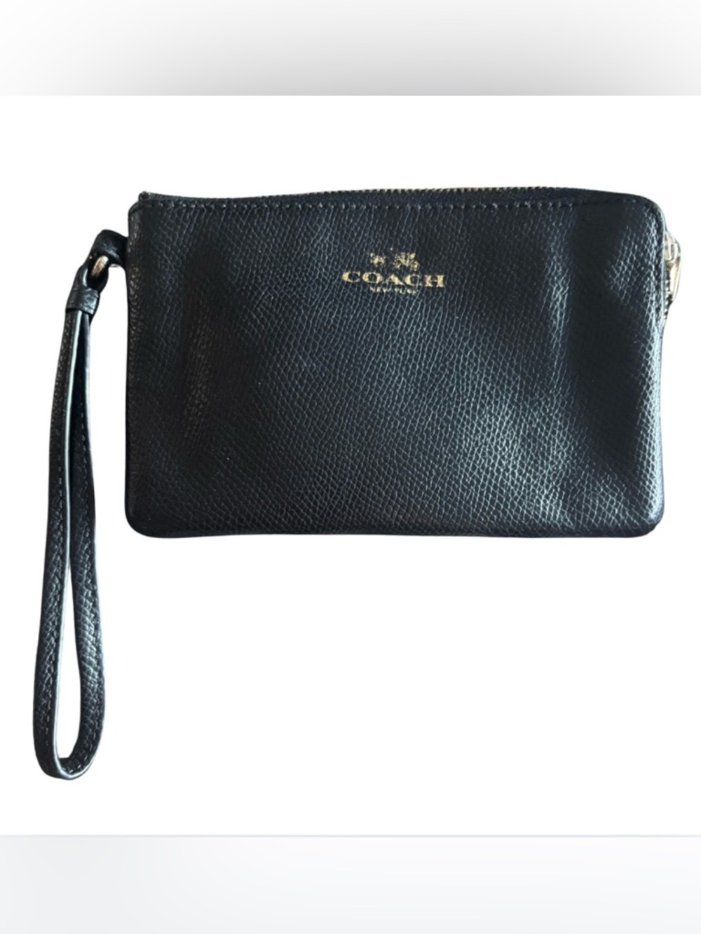 Coach Black Leather Wristlet